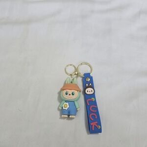 Blue and Green labubu Keychain bag charm